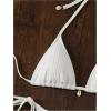imageSHENHE Womens 2 Piece Halter Triangle Swimsuit Textured Tie Side Triangle Bikini Bathing SuitWhite