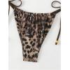 imageSHENHE Womens 2 Piece Swimsuit Halter Tie Side High Cut Sexy Triangle Bikini SetLeopard Print Brown