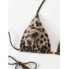 imageSHENHE Womens 2 Piece Swimsuit Halter Tie Side High Cut Sexy Triangle Bikini SetLeopard Print Brown