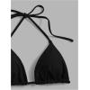 imageSHENHE Womens Halter Swimsuits 2 Piece Triangle High Cut Cheeky Thong Bikini Set Bathing SuitBlack