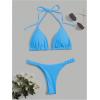 imageSHENHE Womens Halter Swimsuits 2 Piece Triangle High Cut Cheeky Thong Bikini Set Bathing SuitBlue