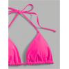 imageSHENHE Womens Halter Swimsuits 2 Piece Triangle High Cut Cheeky Thong Bikini Set Bathing SuitDark Pink