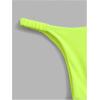 imageSHENHE Womens Halter Swimsuits 2 Piece Triangle High Cut Cheeky Thong Bikini Set Bathing SuitLime Green