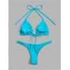 imageSHENHE Womens Halter Swimsuits 2 Piece Triangle High Cut Cheeky Thong Bikini Set Bathing SuitMint Blue