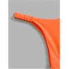 imageSHENHE Womens Halter Swimsuits 2 Piece Triangle High Cut Cheeky Thong Bikini Set Bathing SuitOrange