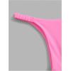 imageSHENHE Womens Halter Swimsuits 2 Piece Triangle High Cut Cheeky Thong Bikini Set Bathing SuitPink