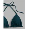 imageSHENHE Womens Halter Swimsuits 2 Piece Triangle High Cut Cheeky Thong Bikini Set Bathing SuitTeal Blue