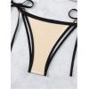 imageSHENHE Womens Sexy Bikini Sets Ring Triangle Tie Bathing Suits 2 Piece SwimsuitsApricot and Black
