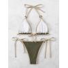 imageSHENHE Womens Sexy Bikini Sets Ring Triangle Tie Bathing Suits 2 Piece SwimsuitsArmy Green