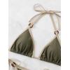 imageSHENHE Womens Sexy Bikini Sets Ring Triangle Tie Bathing Suits 2 Piece SwimsuitsArmy Green