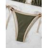 imageSHENHE Womens Sexy Bikini Sets Ring Triangle Tie Bathing Suits 2 Piece SwimsuitsArmy Green