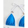 imageSHENHE Womens Sexy Bikini Sets Ring Triangle Tie Bathing Suits 2 Piece SwimsuitsContrast Binding Royal Blue