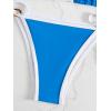 imageSHENHE Womens Sexy Bikini Sets Ring Triangle Tie Bathing Suits 2 Piece SwimsuitsContrast Binding Royal Blue
