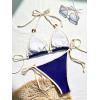 imageSHENHE Womens Sexy Bikini Sets Ring Triangle Tie Bathing Suits 2 Piece SwimsuitsDark Blue