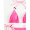 imageSHENHE Womens Sexy Bikini Sets Ring Triangle Tie Bathing Suits 2 Piece SwimsuitsLight Pink