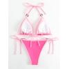 imageSHENHE Womens Sexy Bikini Sets Ring Triangle Tie Bathing Suits 2 Piece SwimsuitsLight Pink