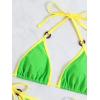 imageSHENHE Womens Sexy Bikini Sets Ring Triangle Tie Bathing Suits 2 Piece SwimsuitsLime Green
