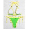 imageSHENHE Womens Sexy Bikini Sets Ring Triangle Tie Bathing Suits 2 Piece SwimsuitsLime Green