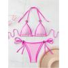 imageSHENHE Womens Sexy Bikini Sets Ring Triangle Tie Bathing Suits 2 Piece SwimsuitsPink