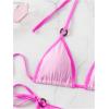 imageSHENHE Womens Sexy Bikini Sets Ring Triangle Tie Bathing Suits 2 Piece SwimsuitsPink