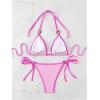 imageSHENHE Womens Sexy Bikini Sets Ring Triangle Tie Bathing Suits 2 Piece SwimsuitsPink