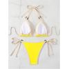 imageSHENHE Womens Sexy Bikini Sets Ring Triangle Tie Bathing Suits 2 Piece SwimsuitsYellow