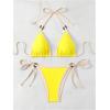 imageSHENHE Womens Sexy Bikini Sets Ring Triangle Tie Bathing Suits 2 Piece SwimsuitsYellow