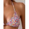 imageSHENHE Womens Summer Beach Random Vacation Beach Ditsy Printed Halter Bikini SetFloral Multicolor