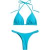 imageSHENHE Womens Halter Swimsuits 2 Piece Triangle High Cut Cheeky Thong Bikini Set Bathing SuitMint Blue