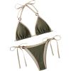 imageSHENHE Womens Sexy Bikini Sets Ring Triangle Tie Bathing Suits 2 Piece SwimsuitsArmy Green