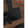imageSHENHE Womens 2 Piece Cute Ruffle Swimsuit Knot Front Eyelet Tie Side Cut Bikini SetBlack
