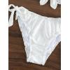 imageSHENHE Womens 2 Piece Cute Ruffle Swimsuit Knot Front Eyelet Tie Side Cut Bikini SetWhite