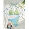 imageSHENHE Womens Triangle High Cut Bikini Tie Back 2 Piece Halter Swimsuits Bathing SuitBlue and Green