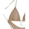 imageSHENHE Womens Triangle High Cut Bikini Tie Back 2 Piece Halter Swimsuits Bathing SuitKhaki
