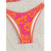imageSHENHE Womens Triangle High Cut Bikini Tie Back 2 Piece Halter Swimsuits Bathing SuitMulticolor Floral