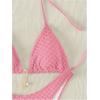 imageSHENHE Womens Triangle High Cut Bikini Tie Back 2 Piece Halter Swimsuits Bathing SuitPink