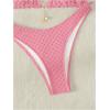 imageSHENHE Womens Triangle High Cut Bikini Tie Back 2 Piece Halter Swimsuits Bathing SuitPink