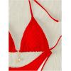 imageSHENHE Womens Triangle High Cut Bikini Tie Back 2 Piece Halter Swimsuits Bathing SuitRed