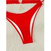 imageSHENHE Womens Triangle High Cut Bikini Tie Back 2 Piece Halter Swimsuits Bathing SuitRed
