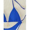 imageSHENHE Womens Triangle High Cut Bikini Tie Back 2 Piece Halter Swimsuits Bathing SuitRoyal Blue