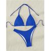 imageSHENHE Womens Triangle High Cut Bikini Tie Back 2 Piece Halter Swimsuits Bathing SuitRoyal Blue