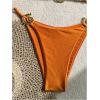 imageSHENHE Womens Thong Bikini Set Halter 2 Piece Swimsuit Triangle Metal Ring Bathing SuitsOrange