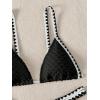 imageSHENHE Womens Triangle Bikini 2 Piece Swimsuit Tie Back High Cut Sexy Bathing SuitBlack