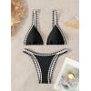 imageSHENHE Womens Triangle Bikini 2 Piece Swimsuit Tie Back High Cut Sexy Bathing SuitBlack