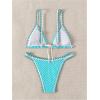 imageSHENHE Womens Triangle Bikini 2 Piece Swimsuit Tie Back High Cut Sexy Bathing SuitBlue