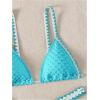 imageSHENHE Womens Triangle Bikini 2 Piece Swimsuit Tie Back High Cut Sexy Bathing SuitBlue