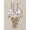 imageSHENHE Womens Triangle Bikini 2 Piece Swimsuit Tie Back High Cut Sexy Bathing SuitBrown