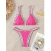 imageSHENHE Womens Triangle Bikini 2 Piece Swimsuit Tie Back High Cut Sexy Bathing SuitHot Pink