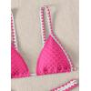 imageSHENHE Womens Triangle Bikini 2 Piece Swimsuit Tie Back High Cut Sexy Bathing SuitHot Pink