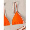 imageSHENHE Womens Triangle Bikini 2 Piece Swimsuit Tie Back High Cut Sexy Bathing SuitOrange
